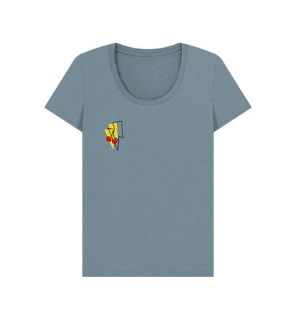Cherry lightning bolt scoop neck t-shirt - Trend Tonic