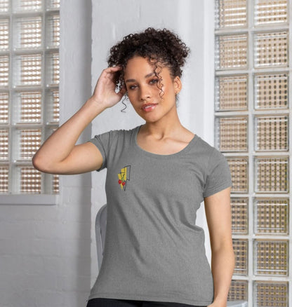 Cherry lightning bolt scoop neck t-shirt - Trend Tonic