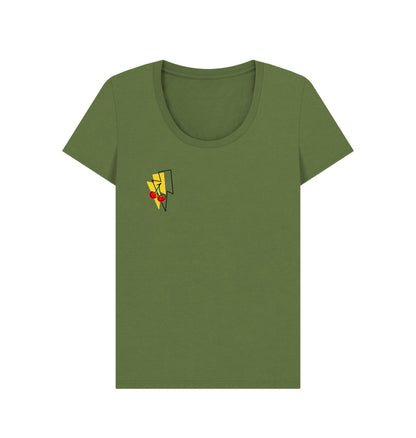 Cherry lightning bolt scoop neck t-shirt - Trend Tonic