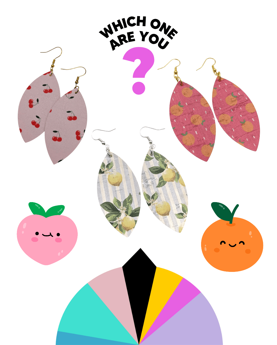 Cherry pop leaf earrings - Trend Tonic