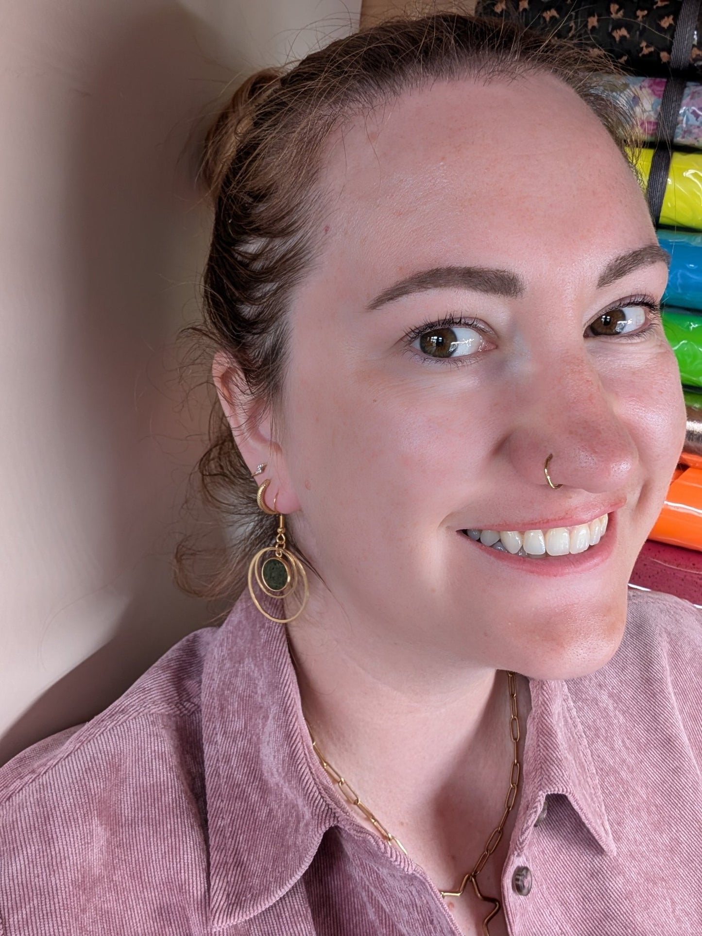 Cork and steel hoop earrings - Trend Tonic