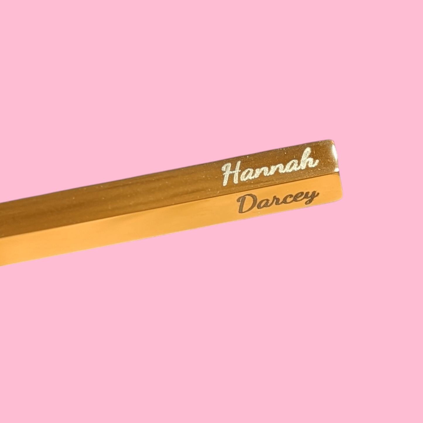 Custom Engraved Long Bar Necklace – 4 - Sided Personalisation - Trend Tonic