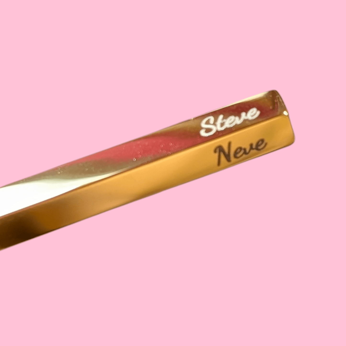 Custom Engraved Long Bar Necklace – 4 - Sided Personalisation - Trend Tonic