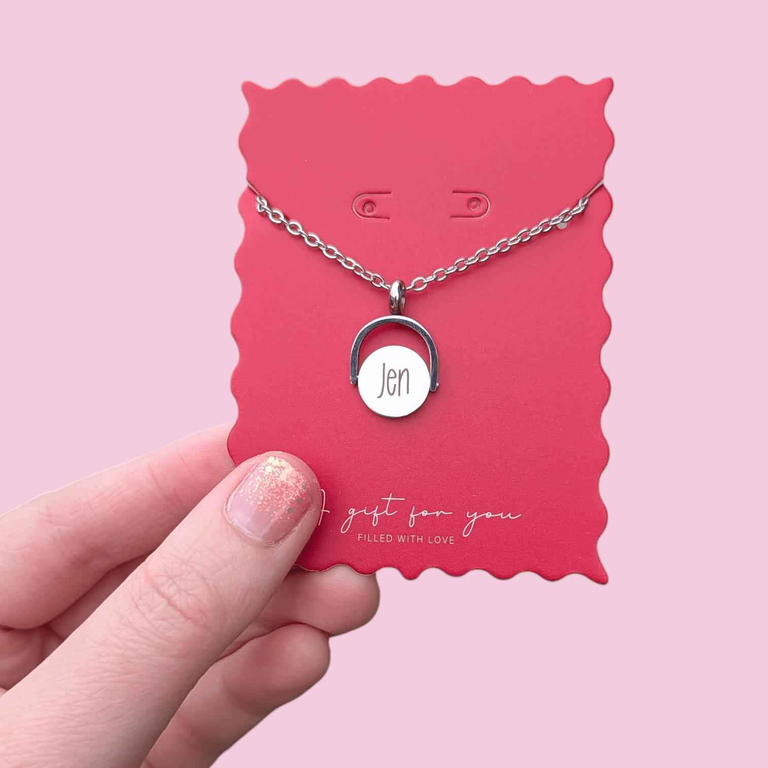 Custom Engraved Spinner Necklace - Trend Tonic