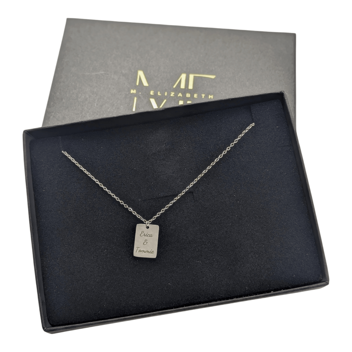 Custom engraved tiny tag necklace - Trend Tonic