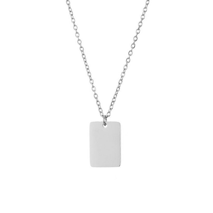 Custom engraved tiny tag necklace - Trend Tonic
