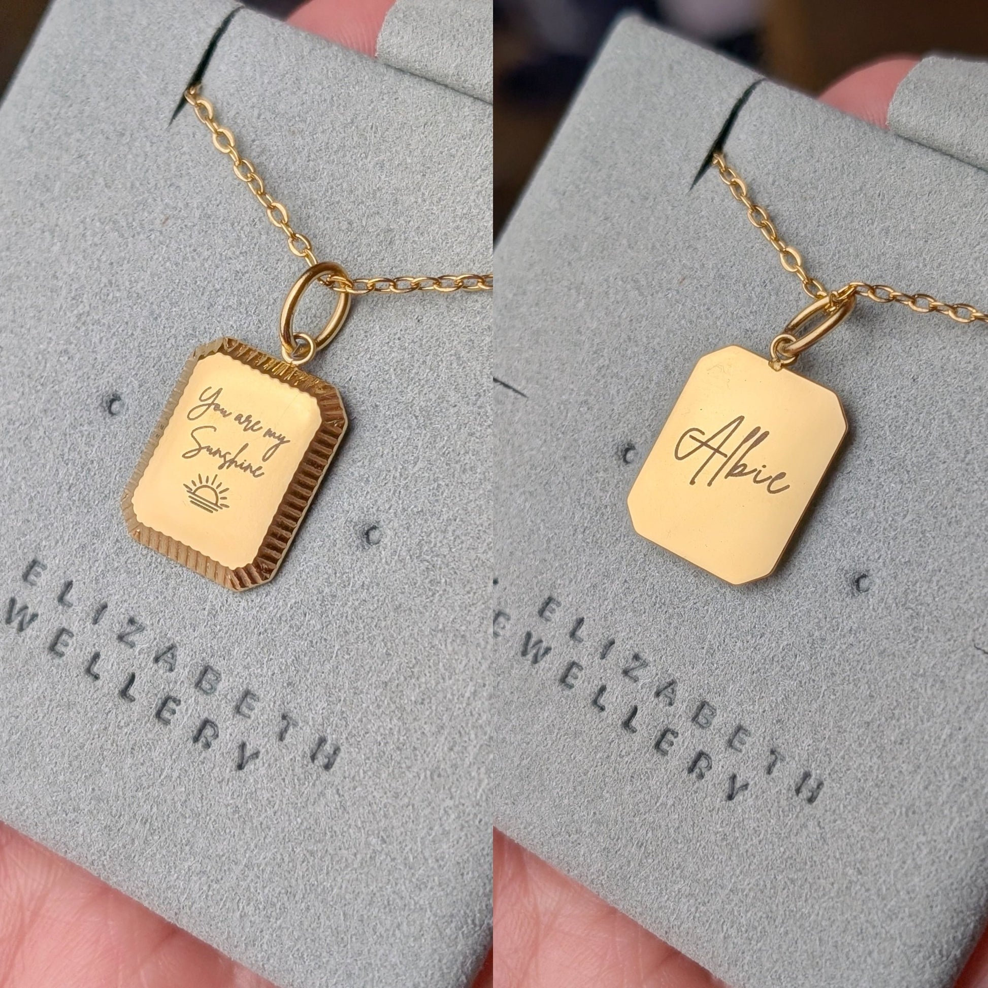 Custom engraved vintage tag necklace - Trend Tonic