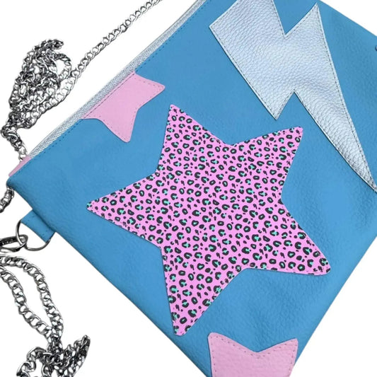Custom Hearts and Stars Trend Tonic lightning bolt leopard print bag - Trend Tonic