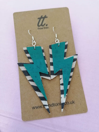 Customisable double layered bolt earrings - Trend Tonic