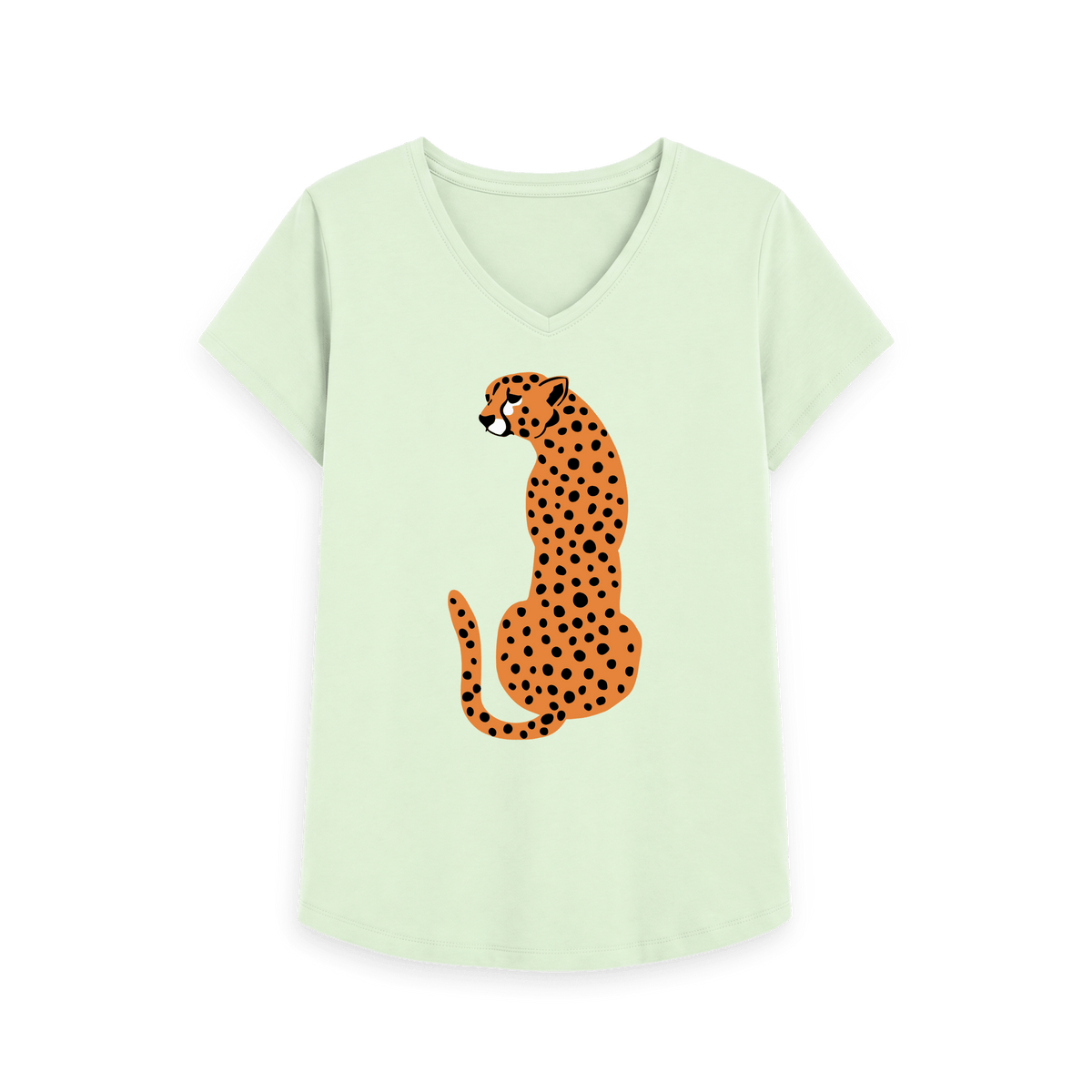 Pastel Green Printed T-shirt Front