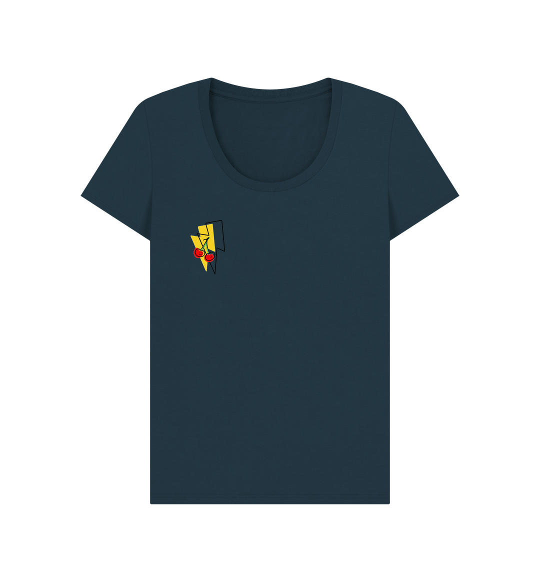 Denim Blue Printed T-shirt Front