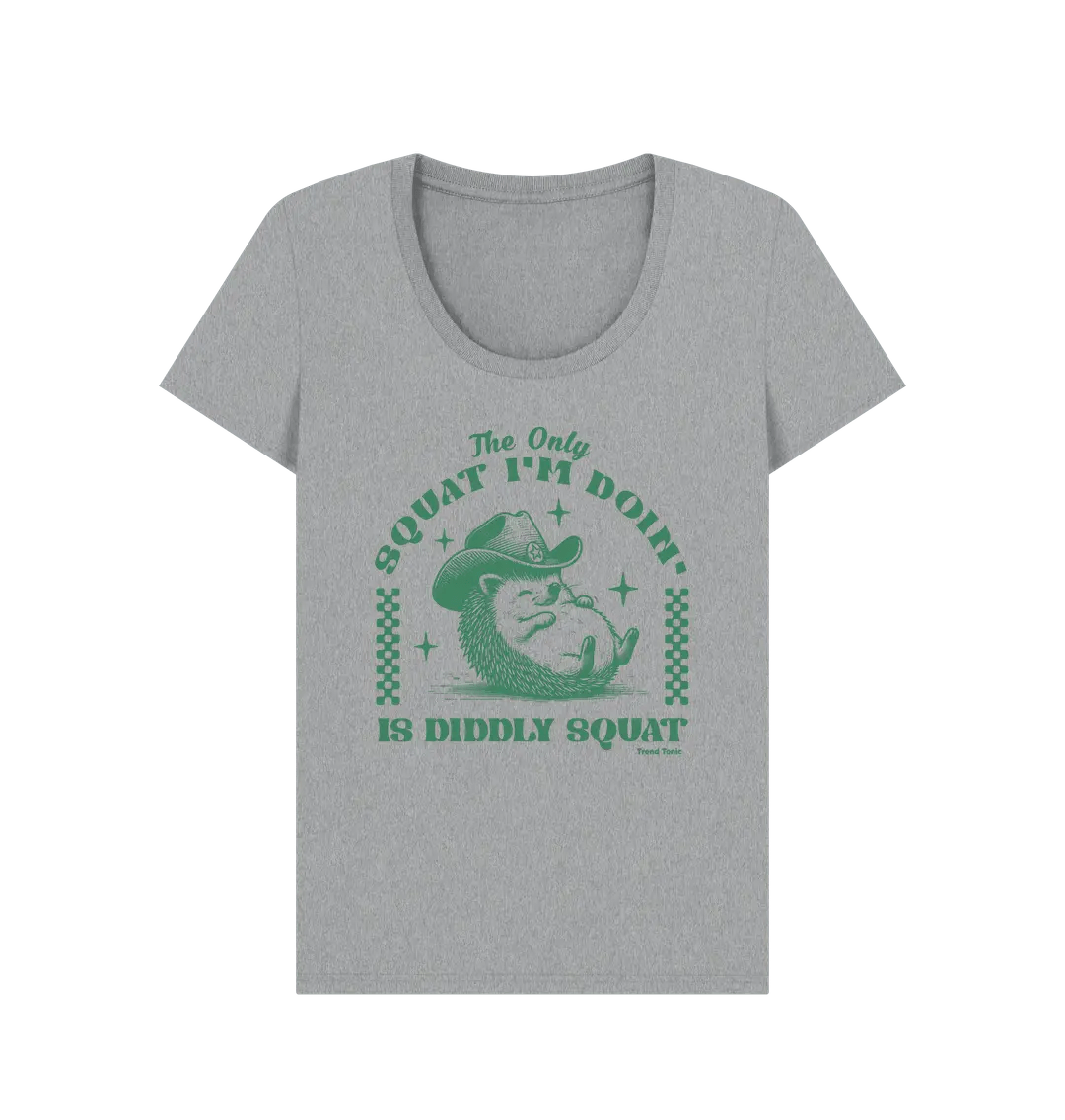 Diddly squat scoop neck t-shirt - Trend Tonic