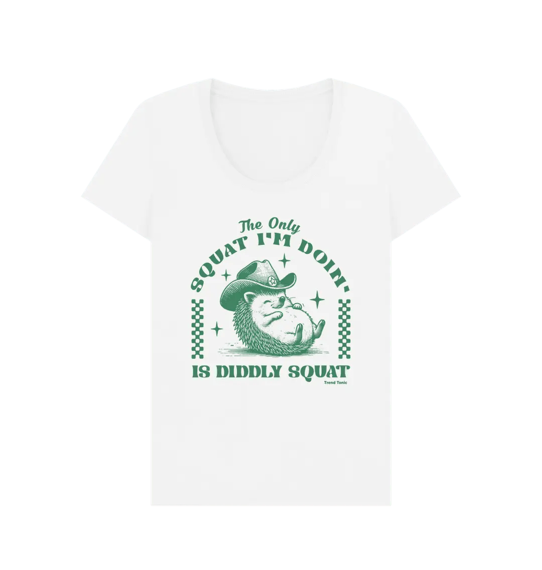 Diddly squat scoop neck t-shirt - Trend Tonic