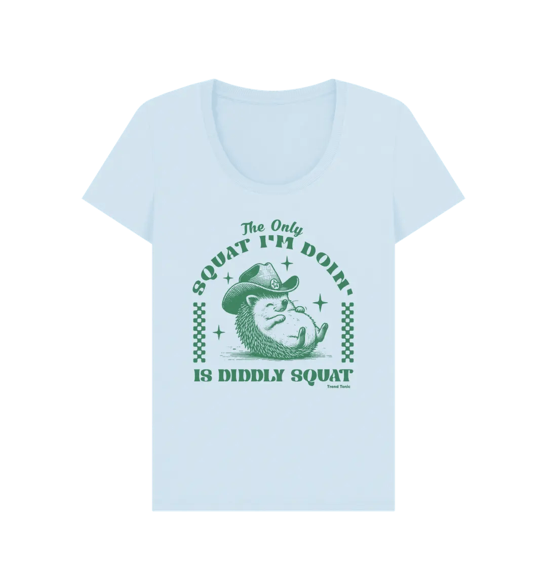 Diddly squat scoop neck t-shirt - Trend Tonic