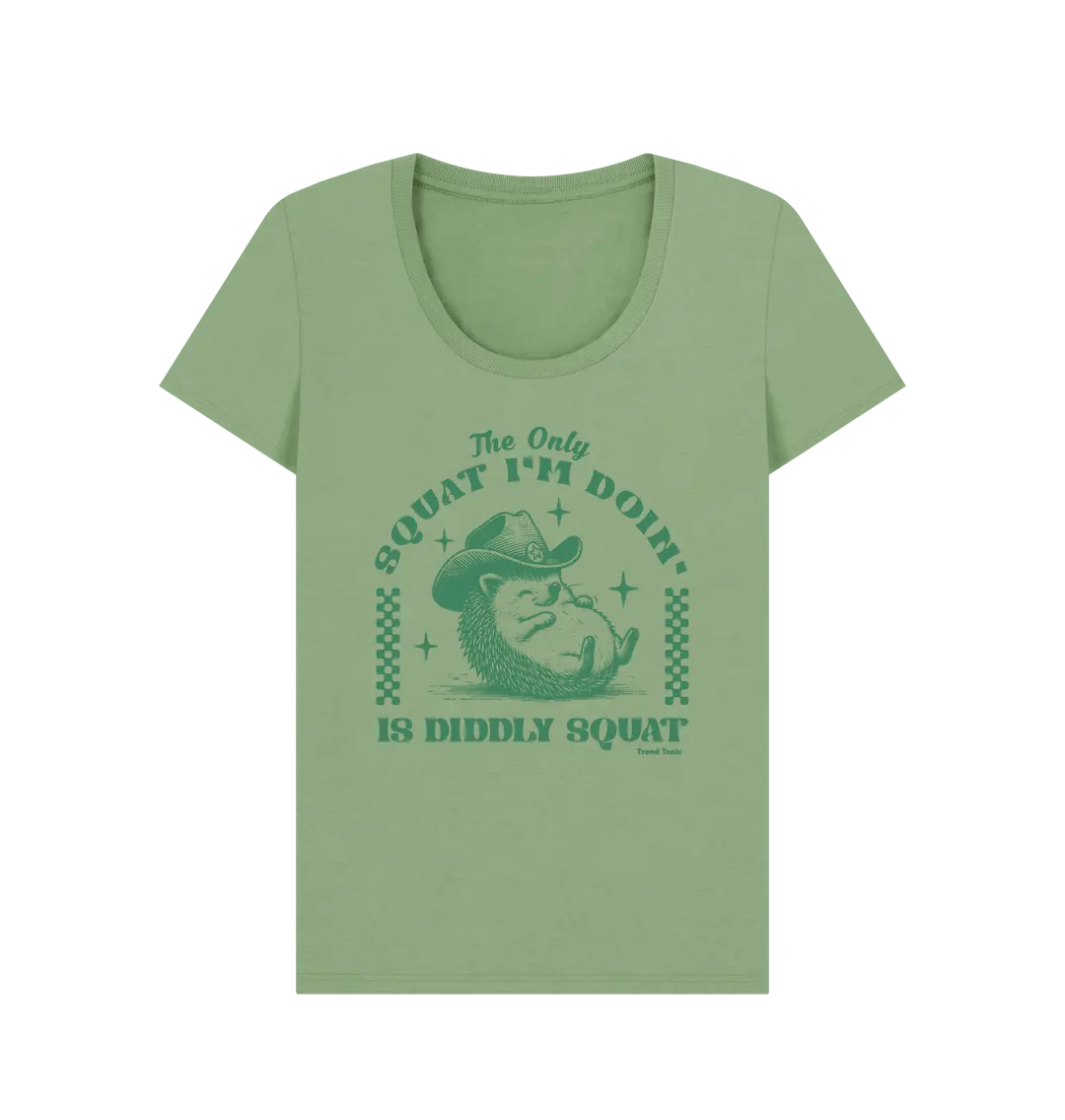 Diddly squat scoop neck t-shirt - Trend Tonic