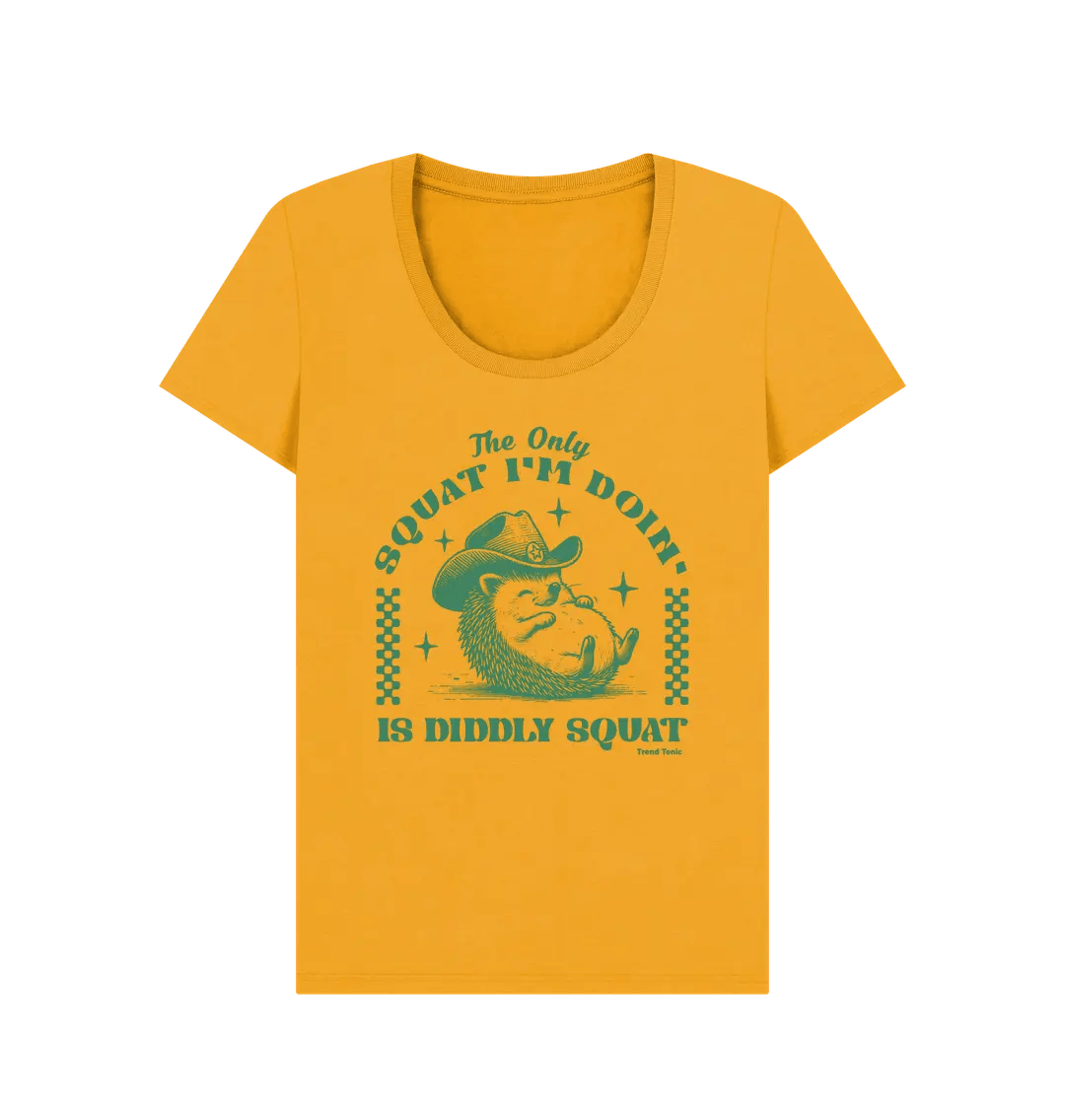 Diddly squat scoop neck t-shirt - Trend Tonic