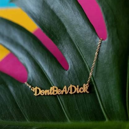 Don't be a dick necklace - Trend Tonic