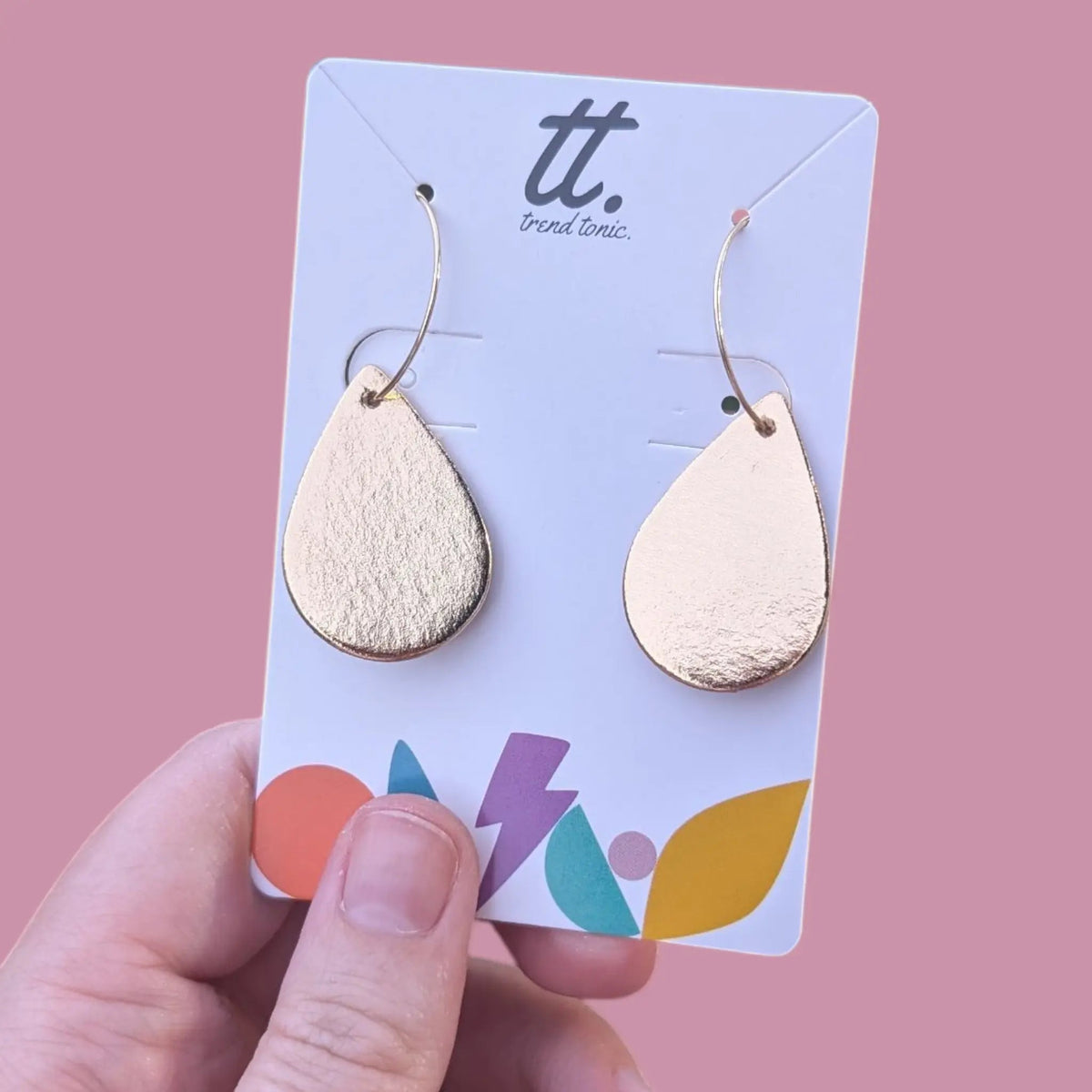 Double sided mini silver Teardrop earrings - Trend Tonic