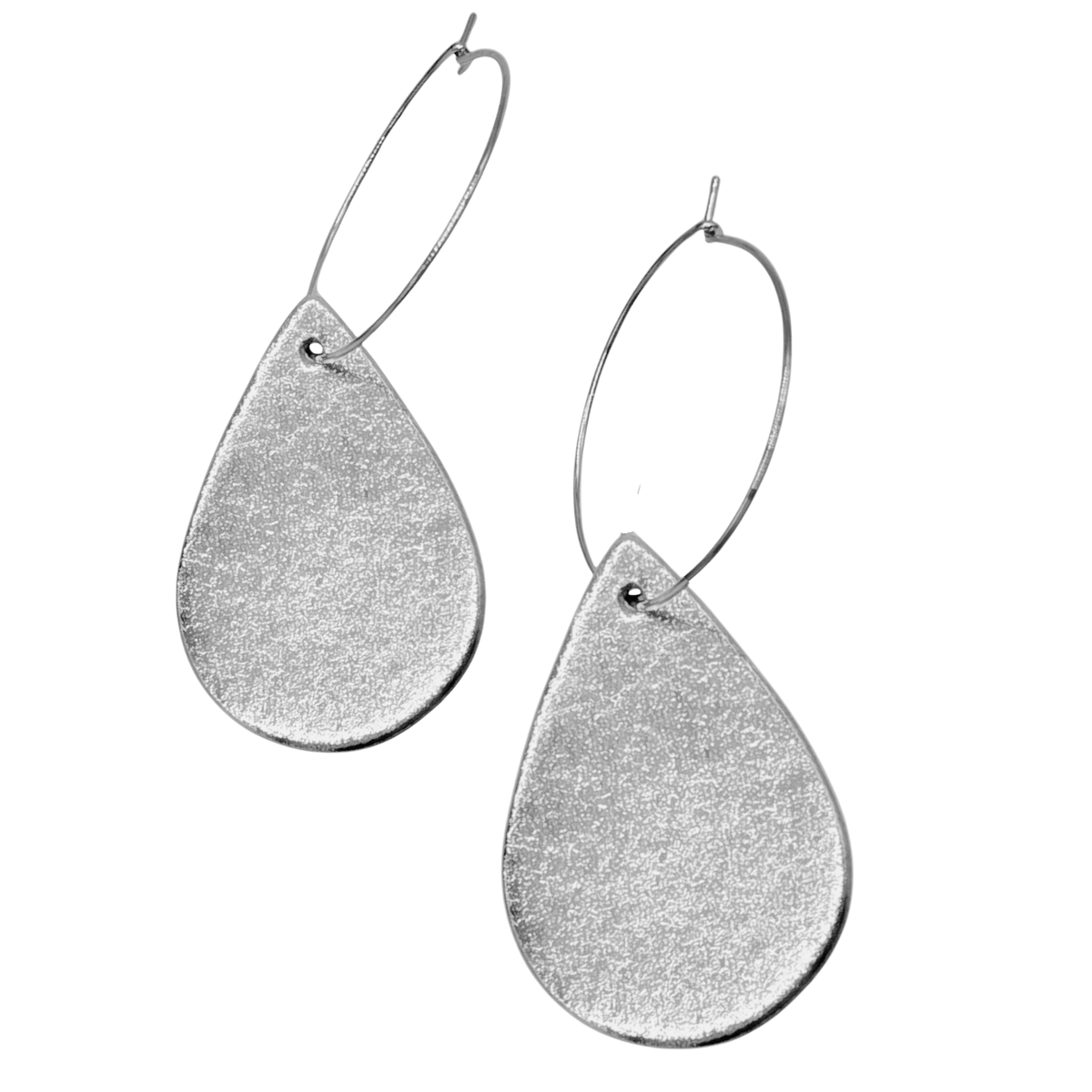 Double sided mini silver Teardrop earrings - Trend Tonic