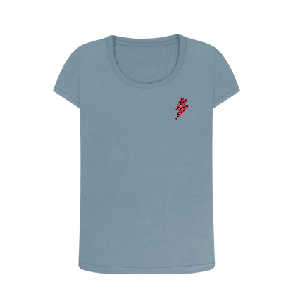 Stone Blue Printed T-shirt Front