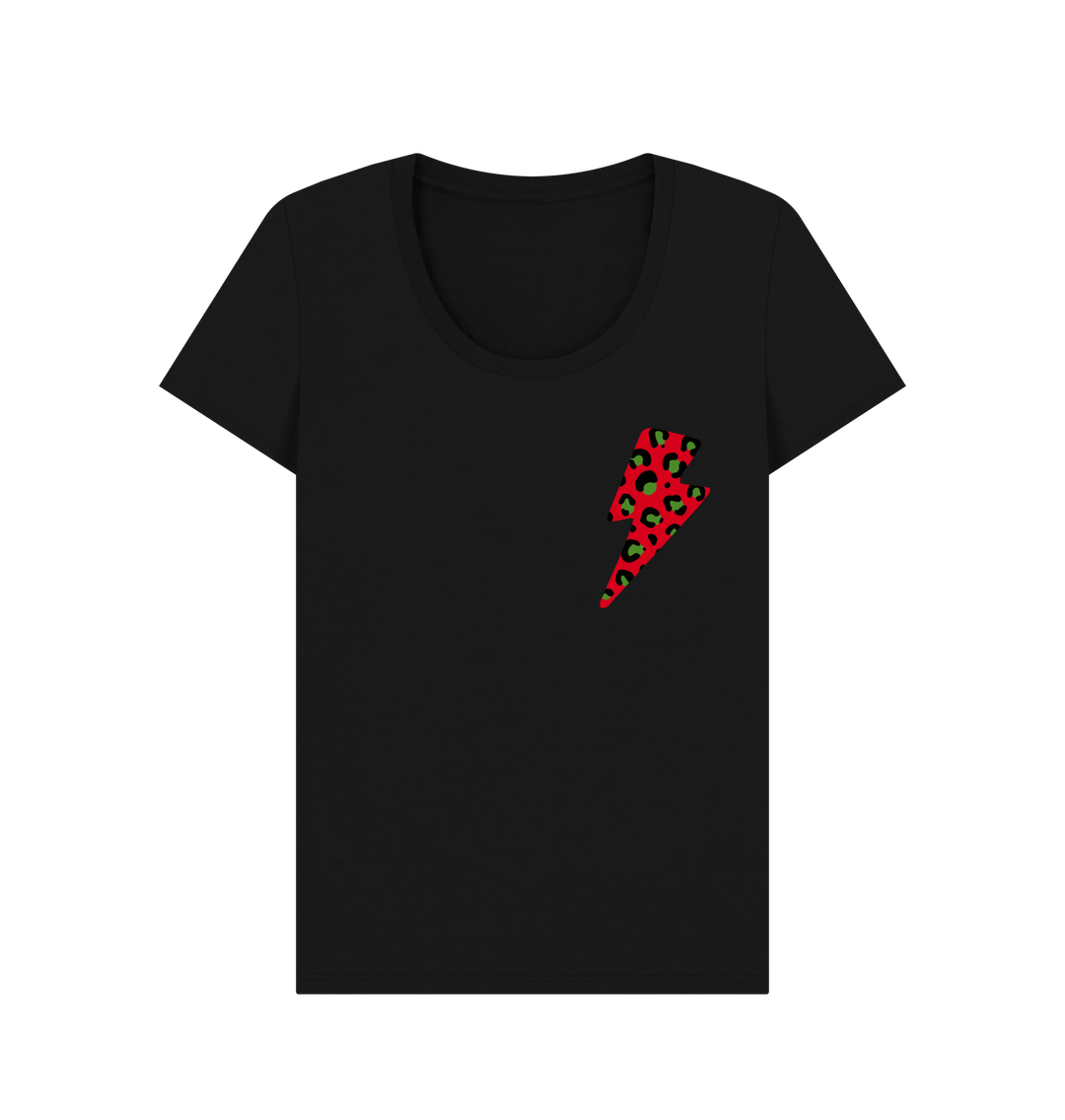 Black Printed T-shirt Front