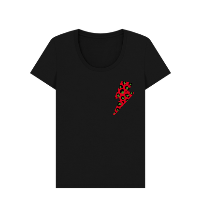 Black Printed T-shirt Front
