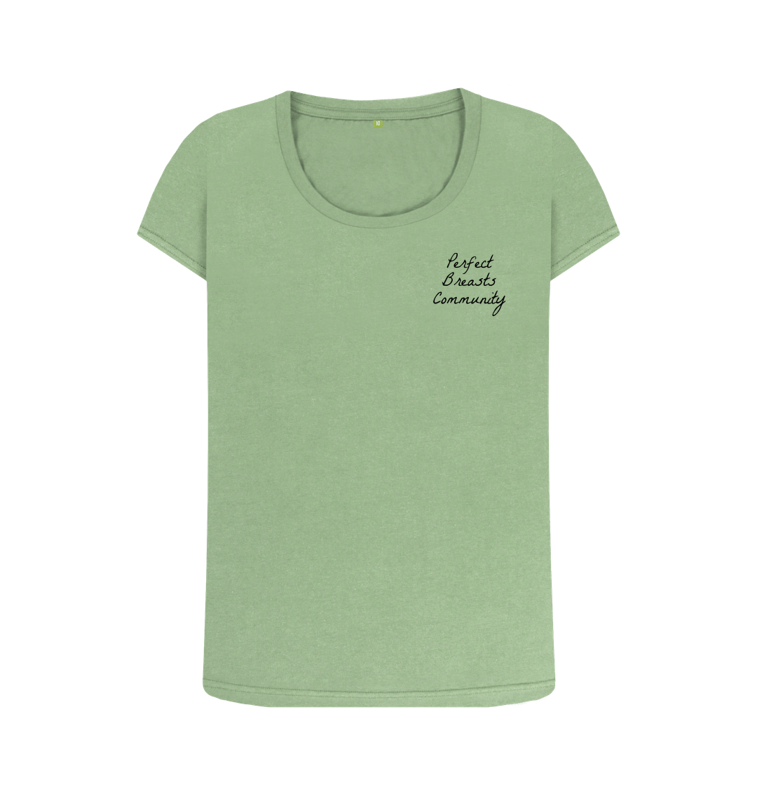 Sage Perfect breasts community scoop neck t-shirt