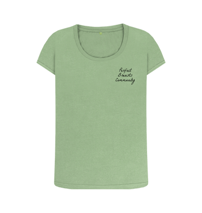 Sage Perfect breasts community scoop neck t-shirt