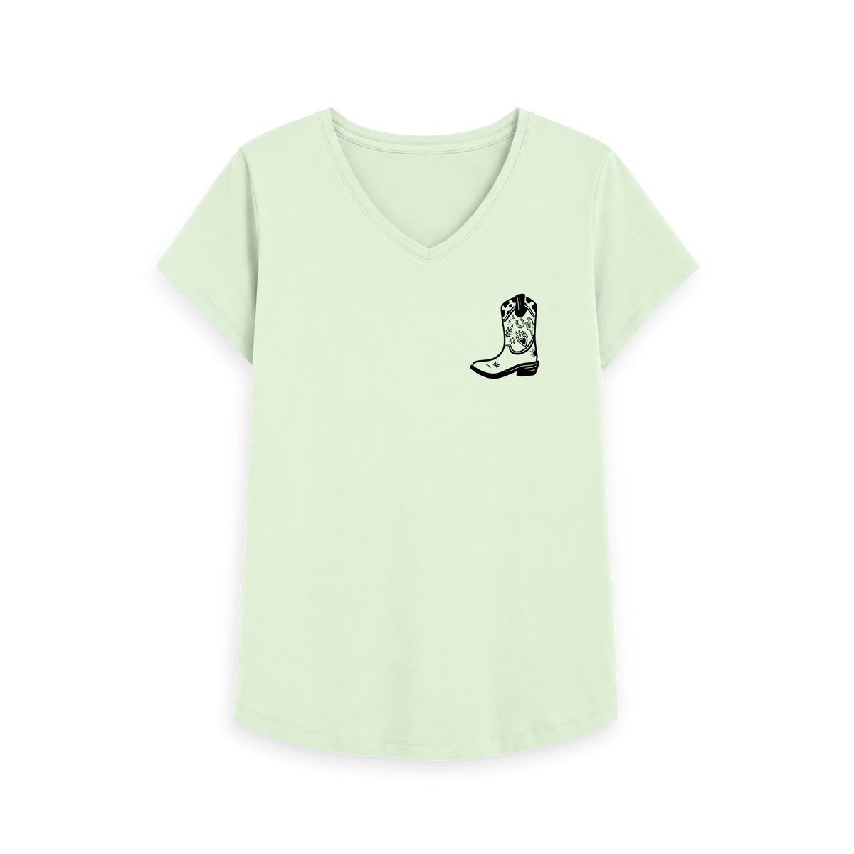 Pastel Green Printed T-shirt Front