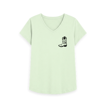 Pastel Green Printed T-shirt Front