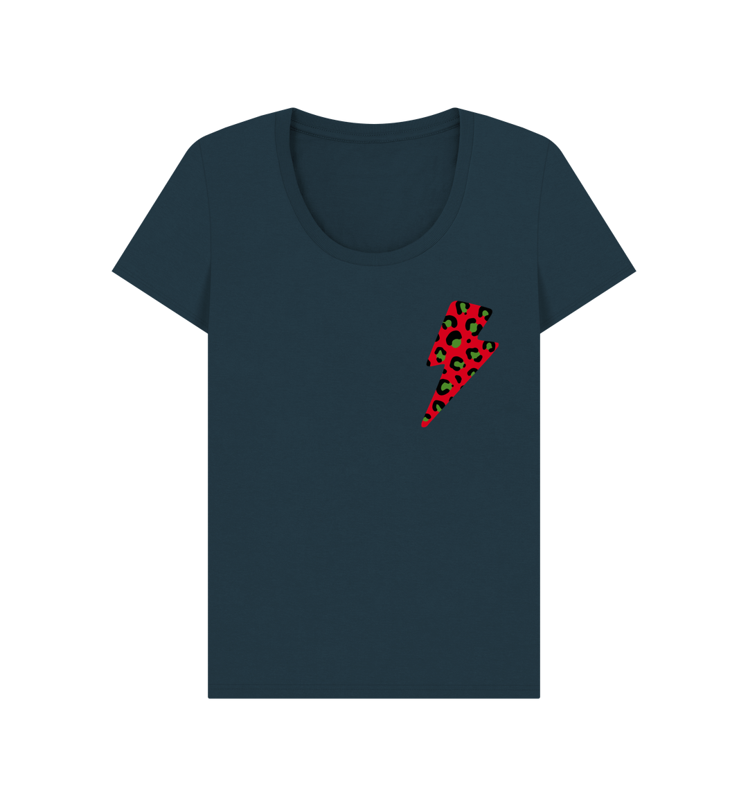 Denim Blue Printed T-shirt Front