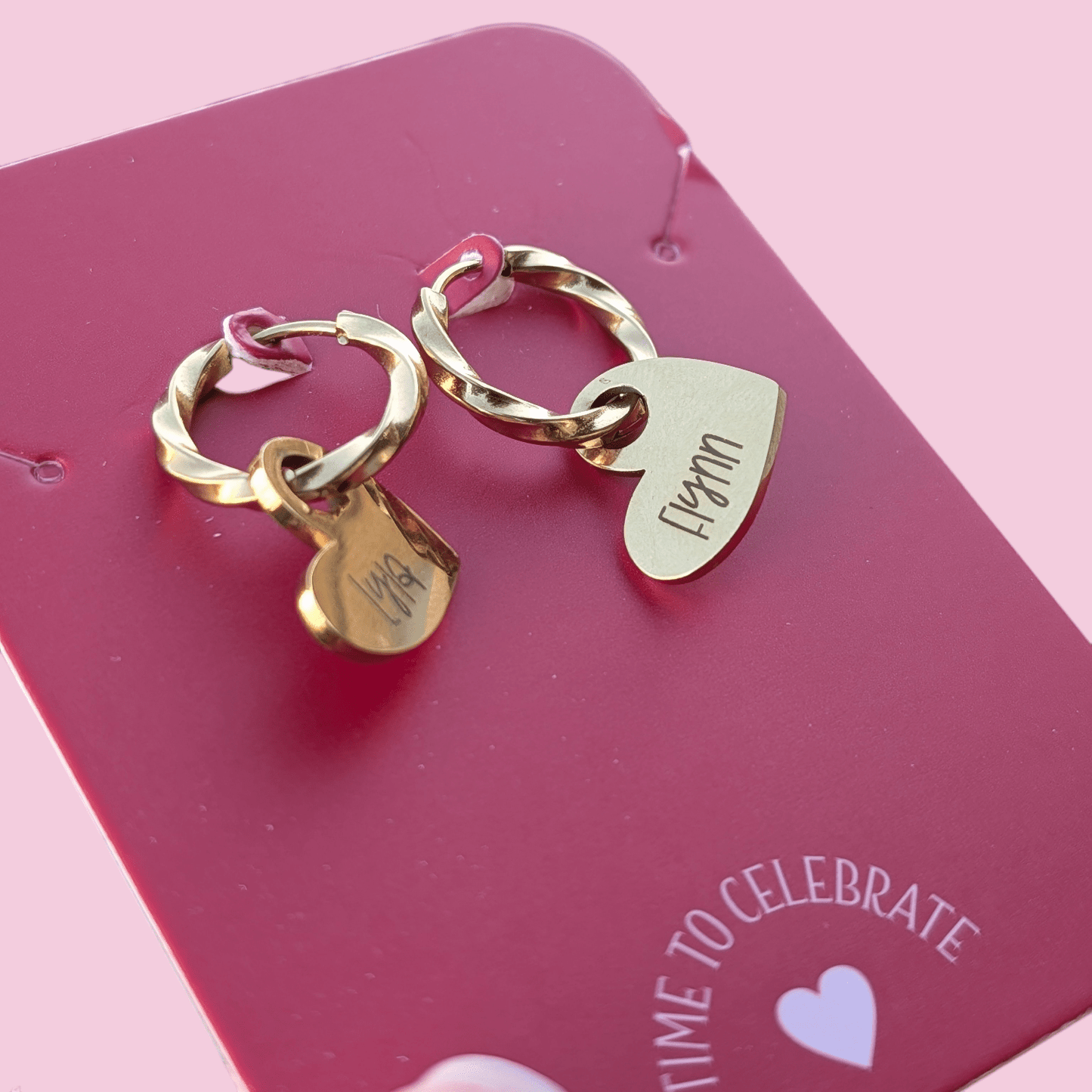 Engraved heart charms - Trend Tonic