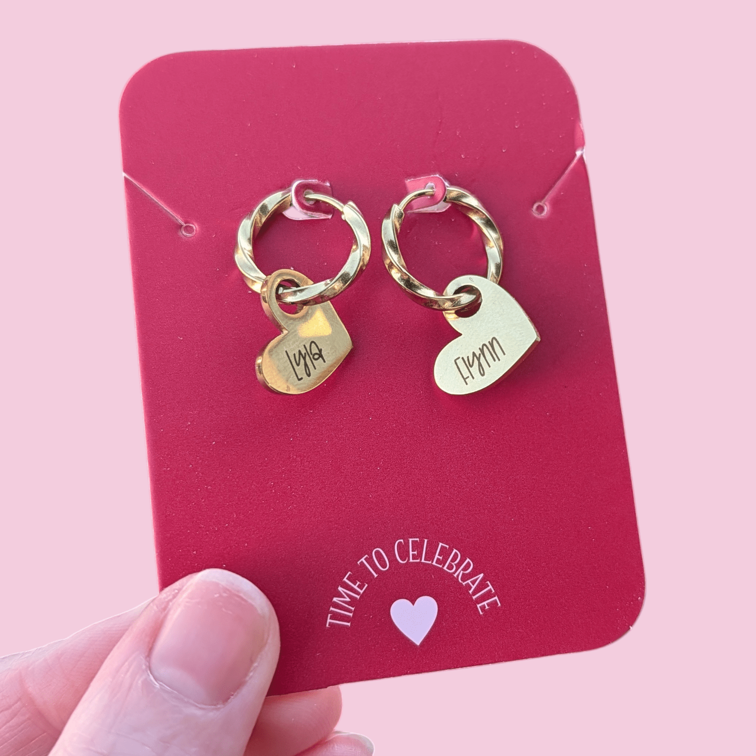 Engraved heart charms - Trend Tonic
