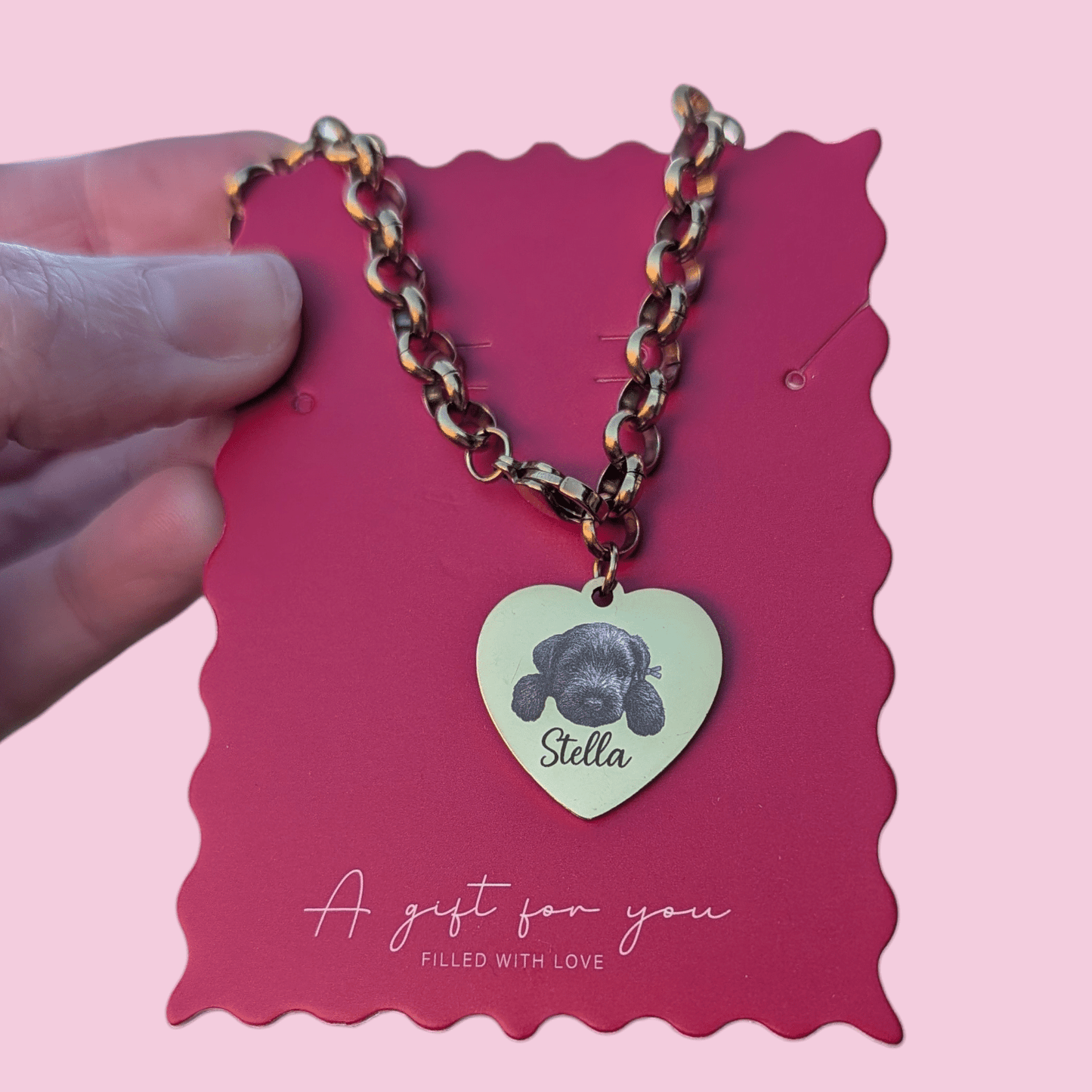 Engraved sunbeam heart necklace - Trend Tonic