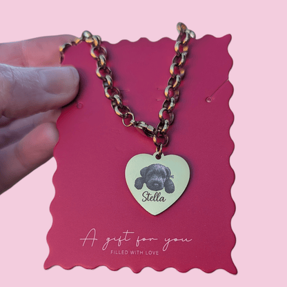 Engraved sunbeam heart necklace - Trend Tonic