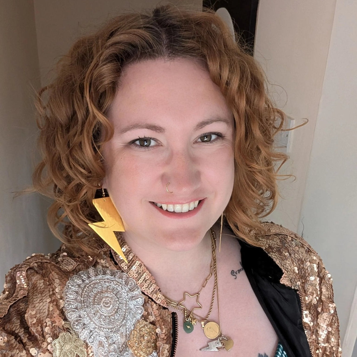 Extra large silver lightning bolt earrings - Trend Tonic