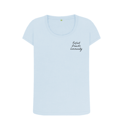 Sky Blue Perfect breasts community scoop neck t-shirt