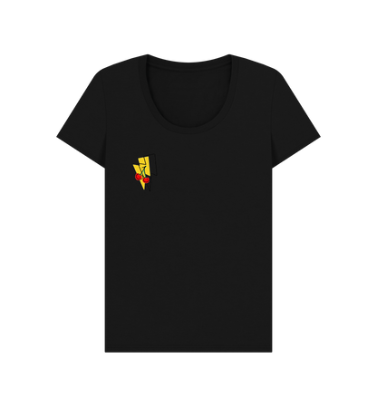 Black Printed T-shirt Front
