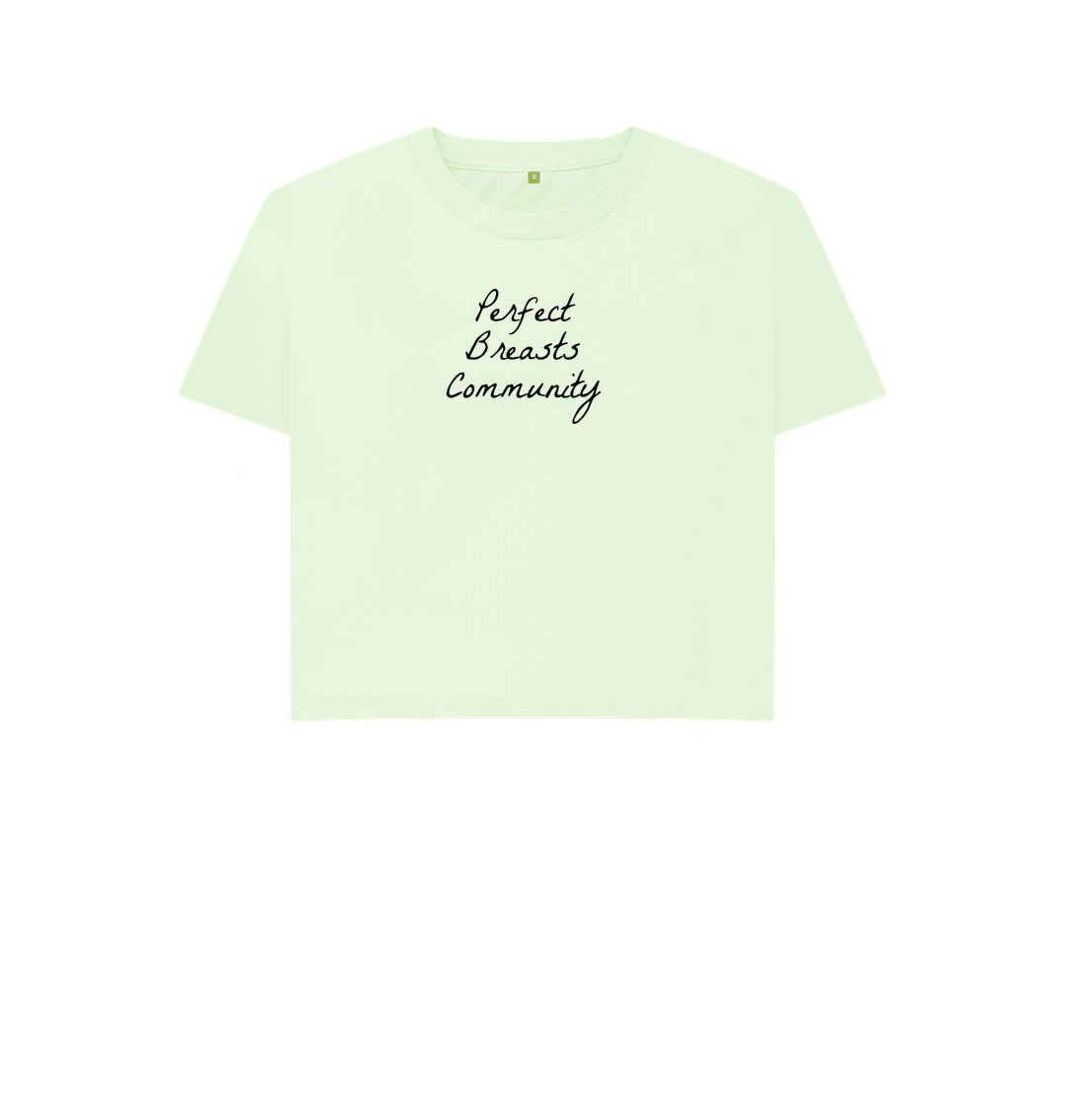 Pastel Green Perfect Breasts Community tie dye boxy t-shirt