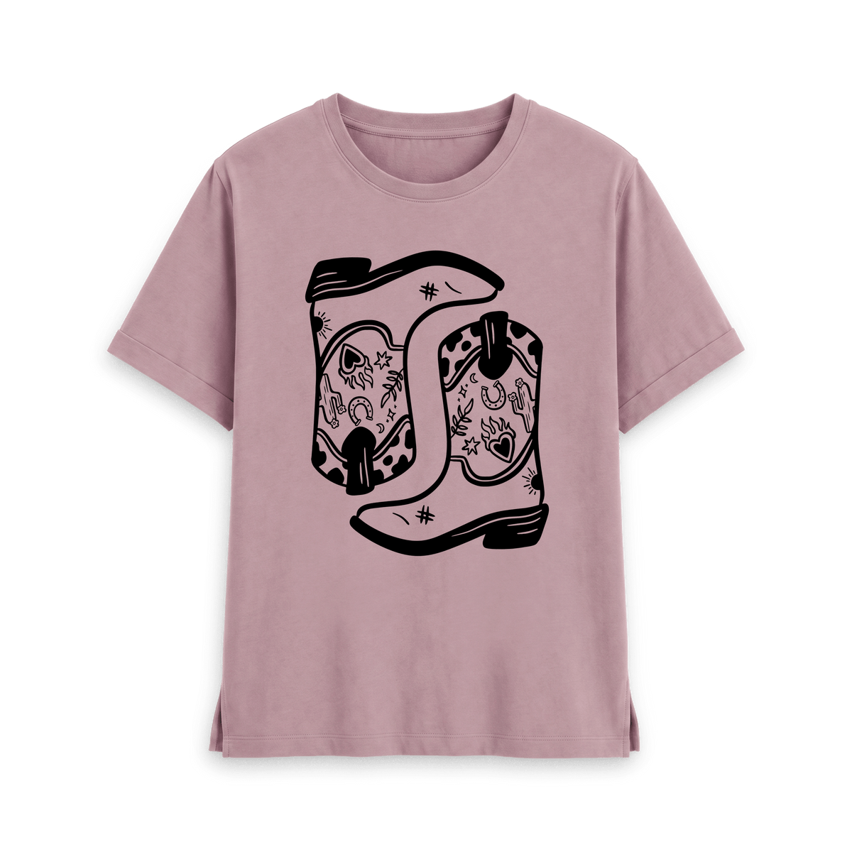 Mauve Printed T-shirt Front