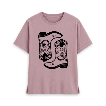 Mauve Printed T-shirt Front
