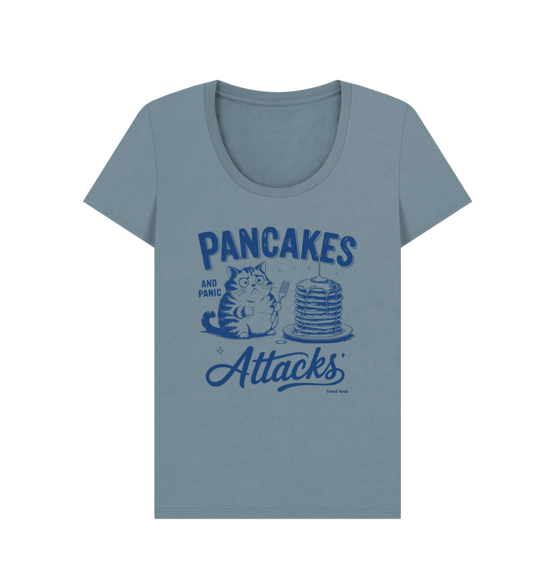 Stone Blue Printed T-shirt Front
