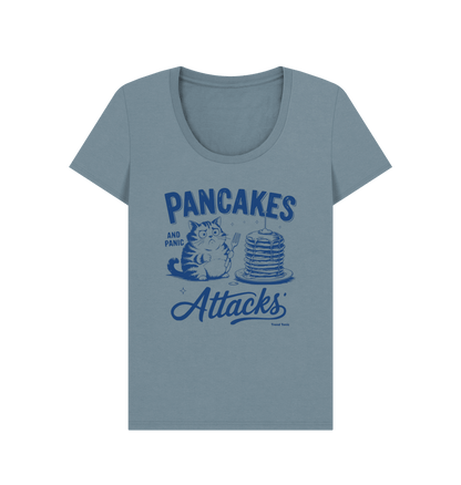 Stone Blue Printed T-shirt Front