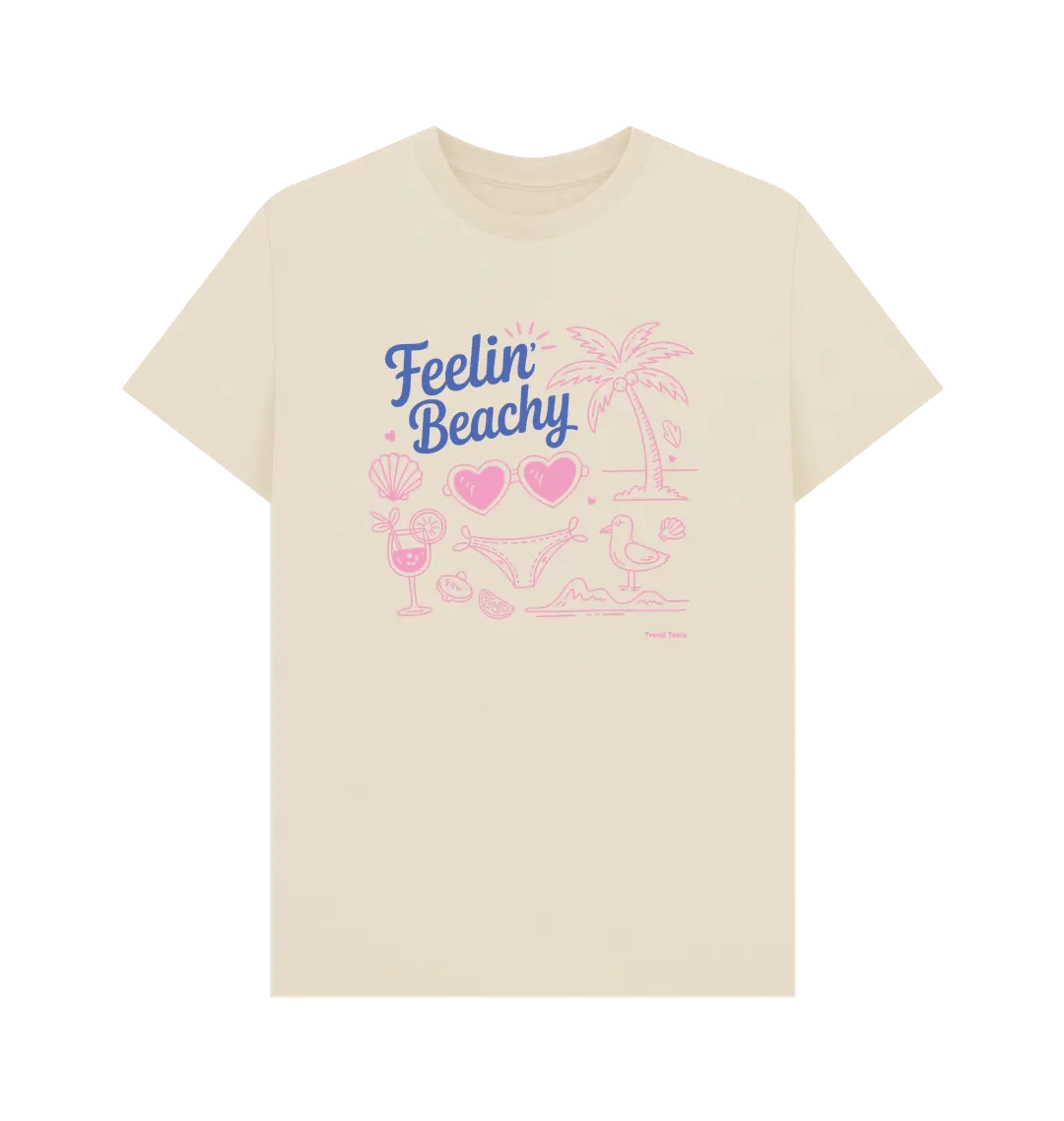 Feelin beachy crew neck t-shirt - Trend Tonic