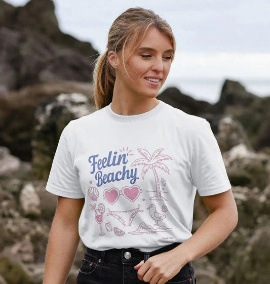 Feelin beachy crew neck t-shirt - Trend Tonic