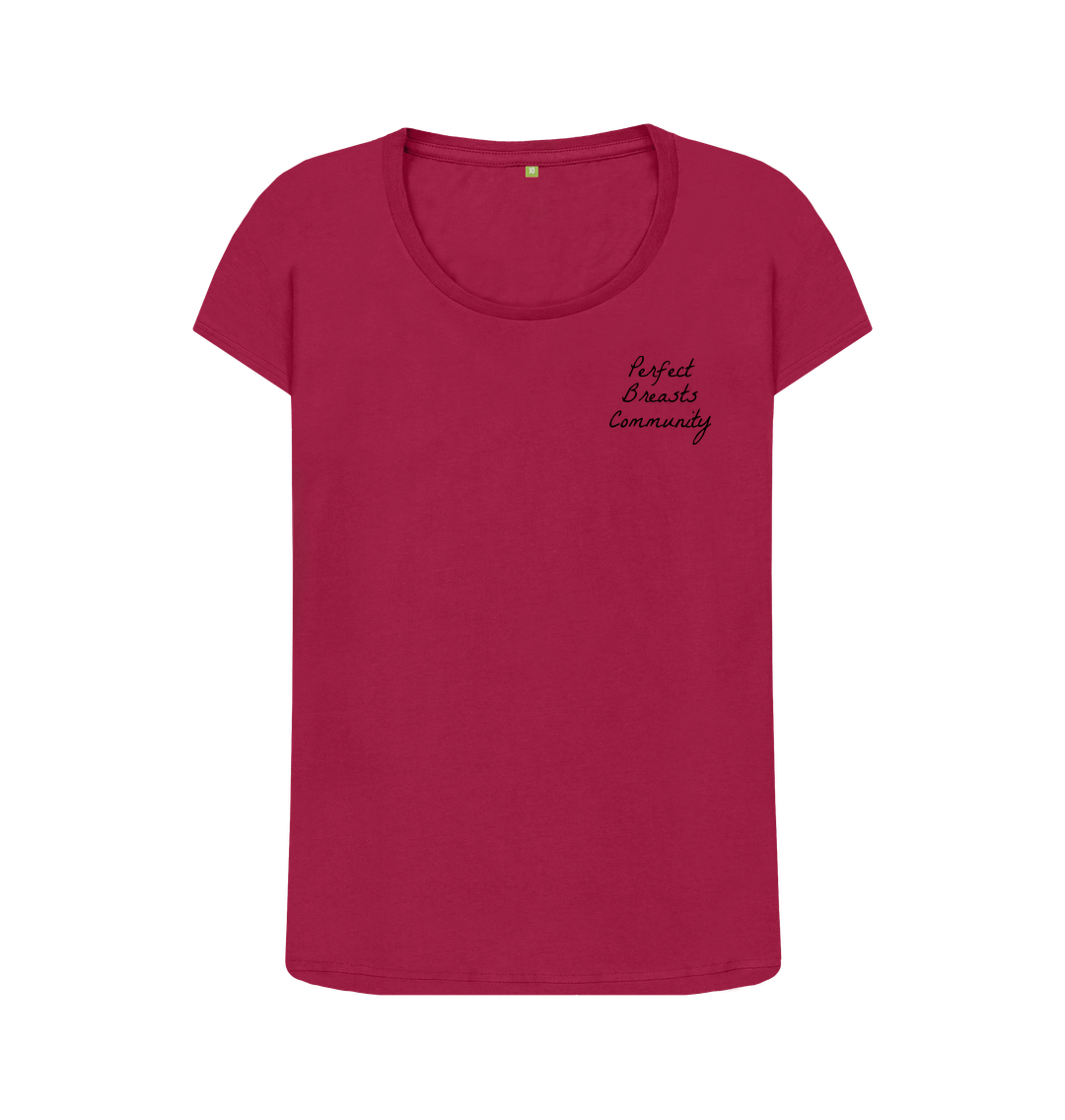 Cherry Perfect breasts community scoop neck t-shirt