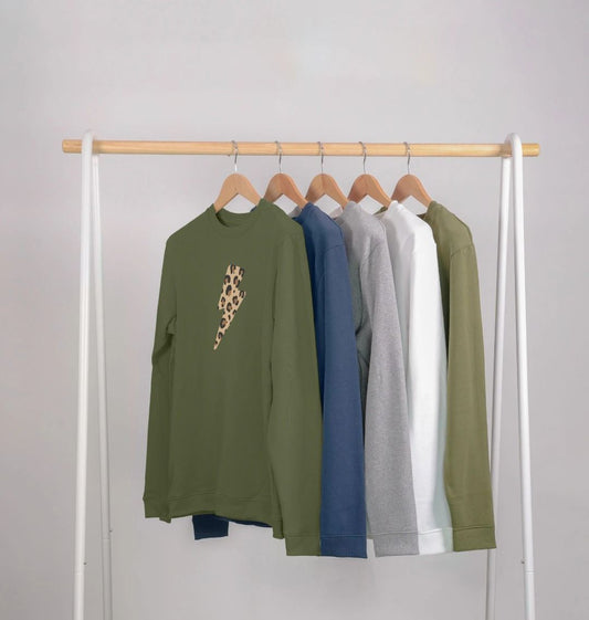 Oversized leopard print lightning bolt jumper Trend Tonic