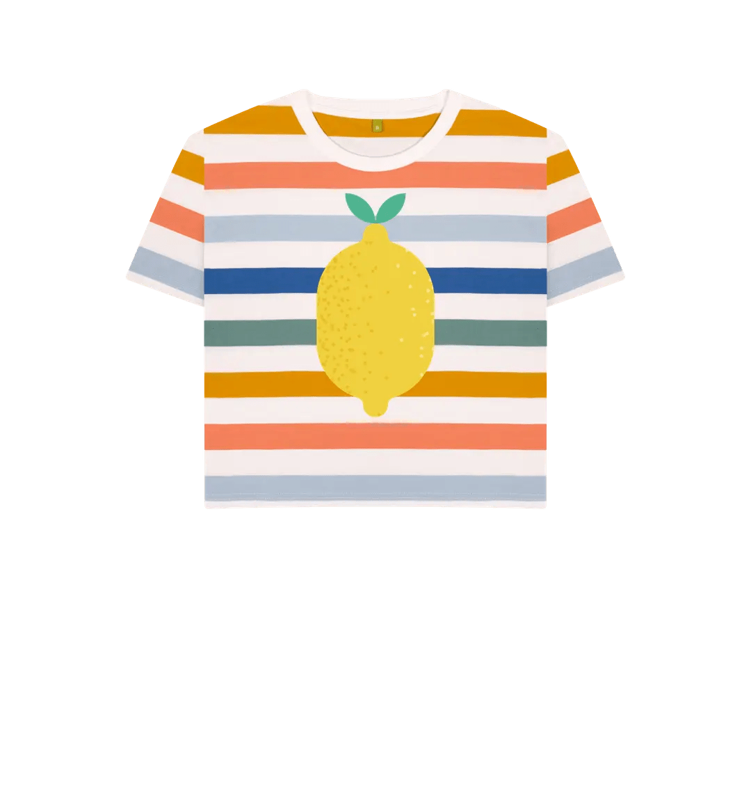 Giant lemon stripe t-shirt - Trend Tonic
