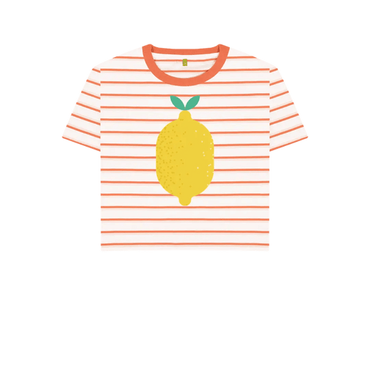 Giant lemon stripe t-shirt - Trend Tonic