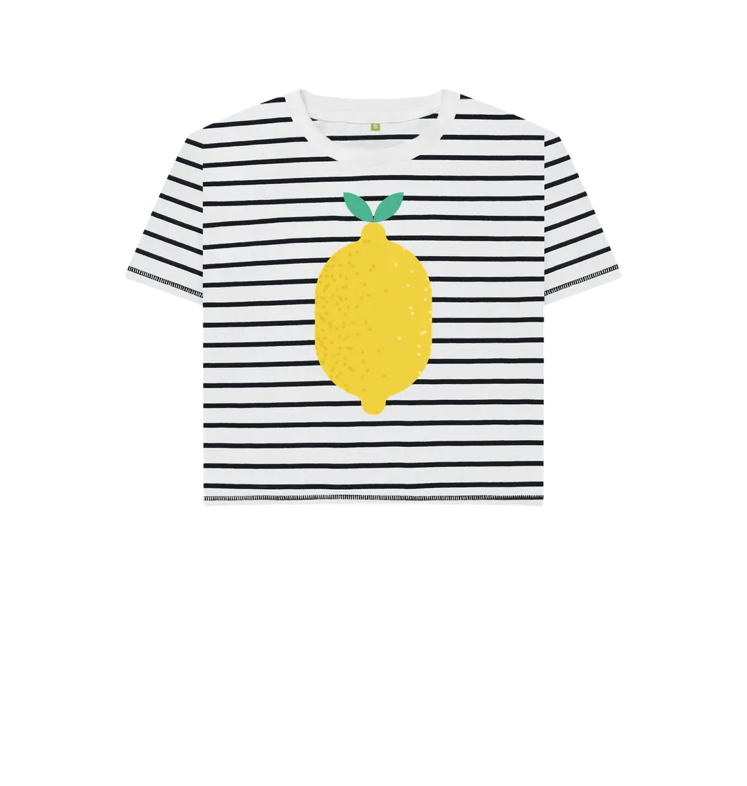 Giant lemon stripe t-shirt - Trend Tonic